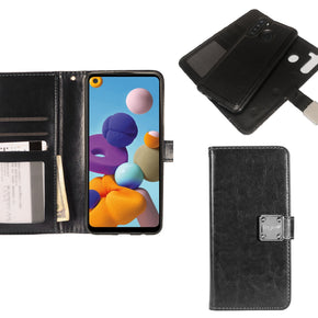 Samsung Galaxy A21 Detachable Leather Wallet Case Cover
