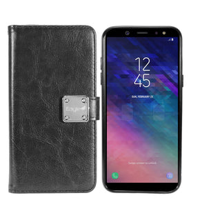 Samsung Galaxy A6 Hybrid Magnetic Wallet Case Cover