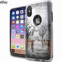 Apple iPhone XS/X Hybrid Brushed Design Case Cover