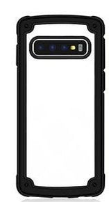 Samsung Galaxy S10 Plus Colored Bumper Transparent Clear Case - Black