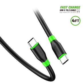 USB C To C Cable TPE 4ft/1.2m Material Black