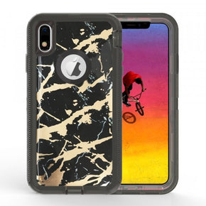 Apple iPhone 9 Xr (6.1) Heavy Duty Marble Case Cover