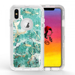 Apple iPhone Xs Max Heavy Duty Marble  Case Cover