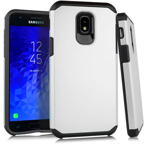 Samsung Galaxy J7 (2018)/J7 Refine/J7 V 2nd Gen/J7 Aura/J7 Star/J7 Crown Slim Hybrid 2 Case - Silver