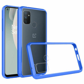 OnePlus Nord N100 Transparent Hybrid Case - Clear / Blue