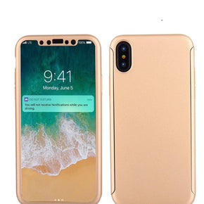 Apple iPhone XS/X TPU 360 Clear Case - Gold