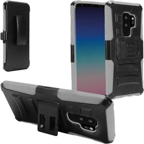 Samsung Galaxy S9 Plus Hybrid Stand Case with Holster - Grey